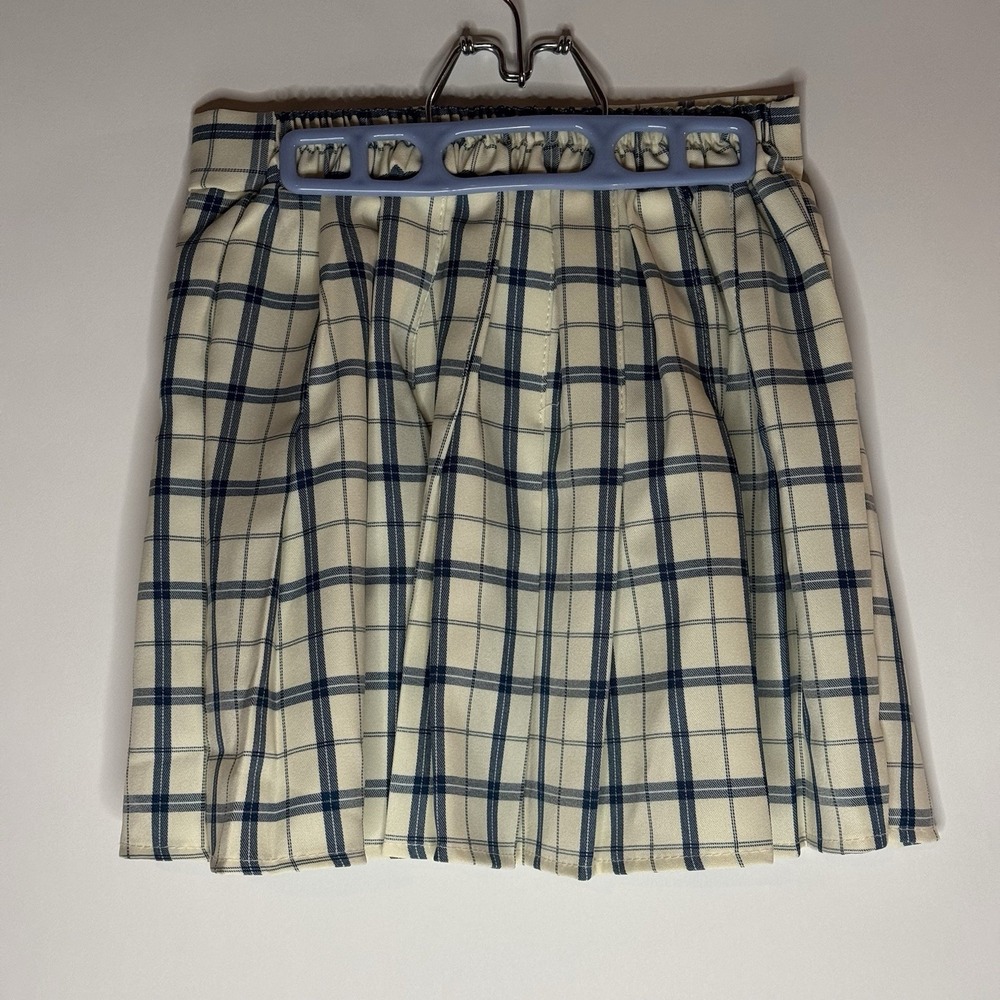 Princess Polly Navy Plaid Pleated Mini Skirt Women's S/M Schoolgirl Y2K Style - Picture 3 of 11
